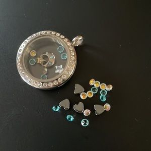 Origami Owl Locket Set With Charms.